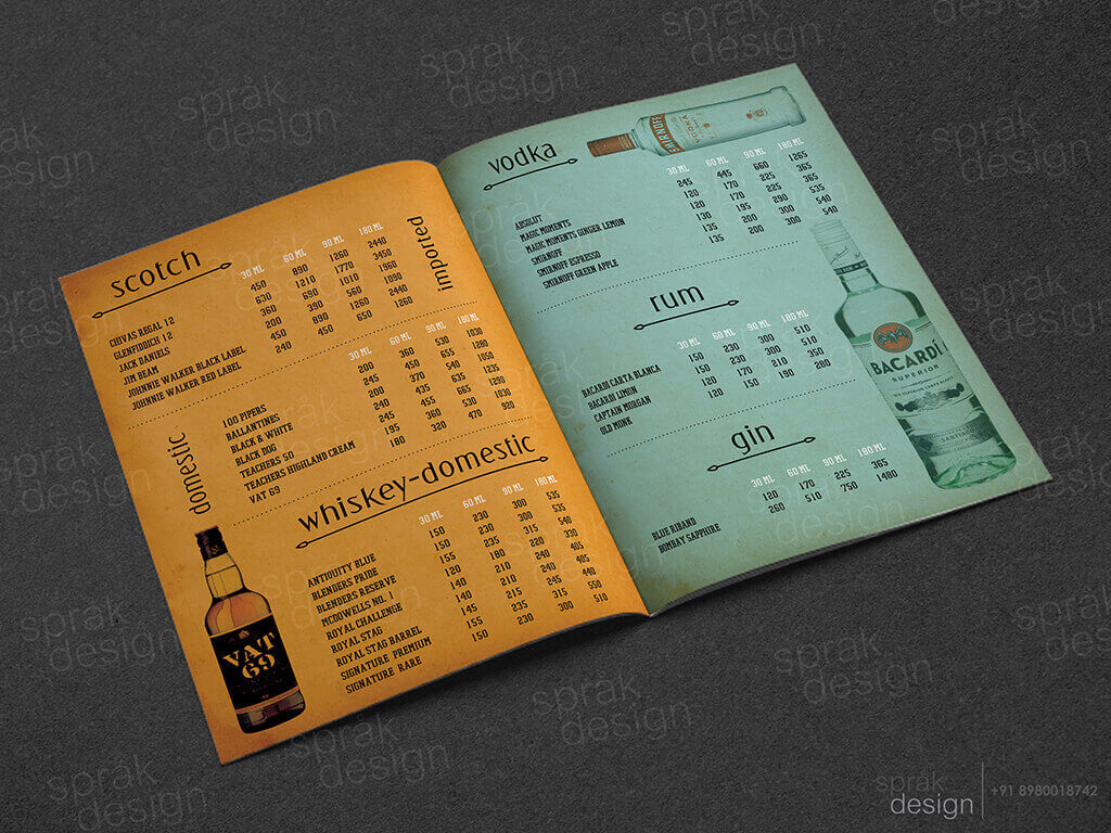 Dwarka Restaurant Menu Design