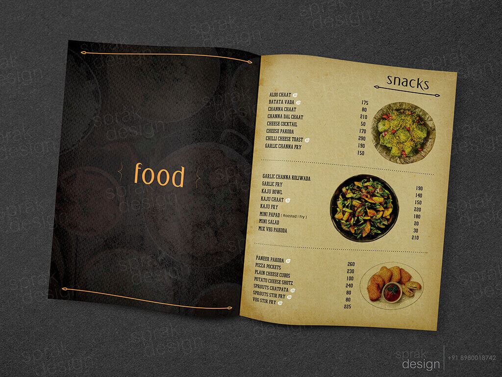 Dwarka Restaurant Food Menu Design