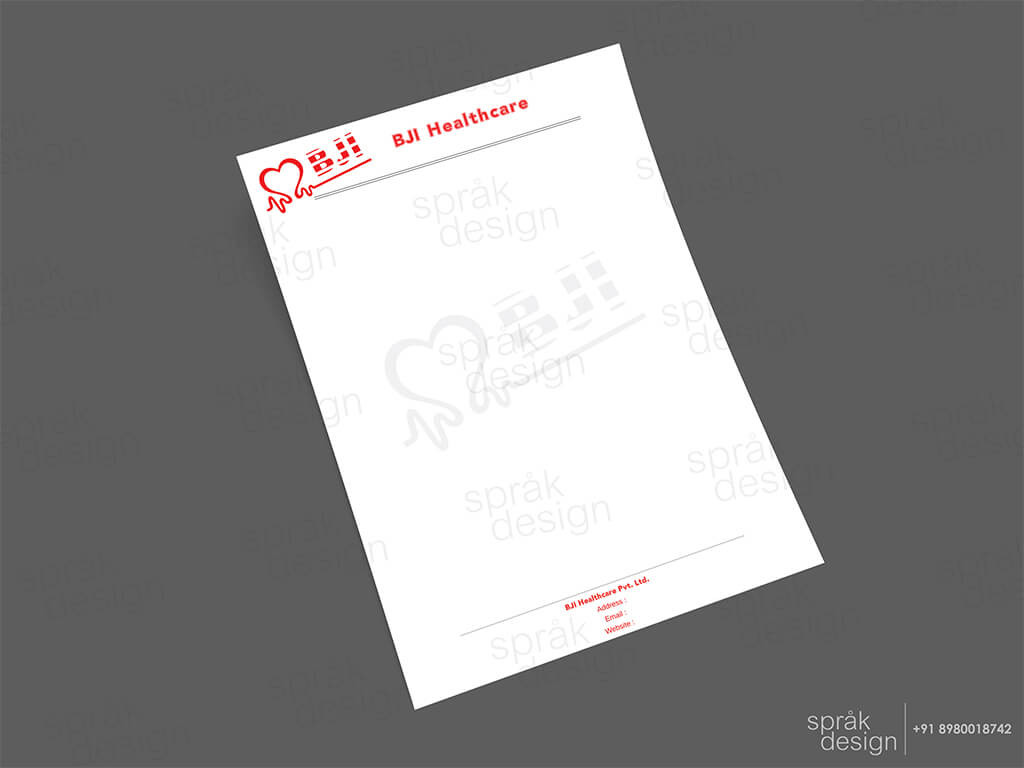 BJI Healthcare Letterhead Design