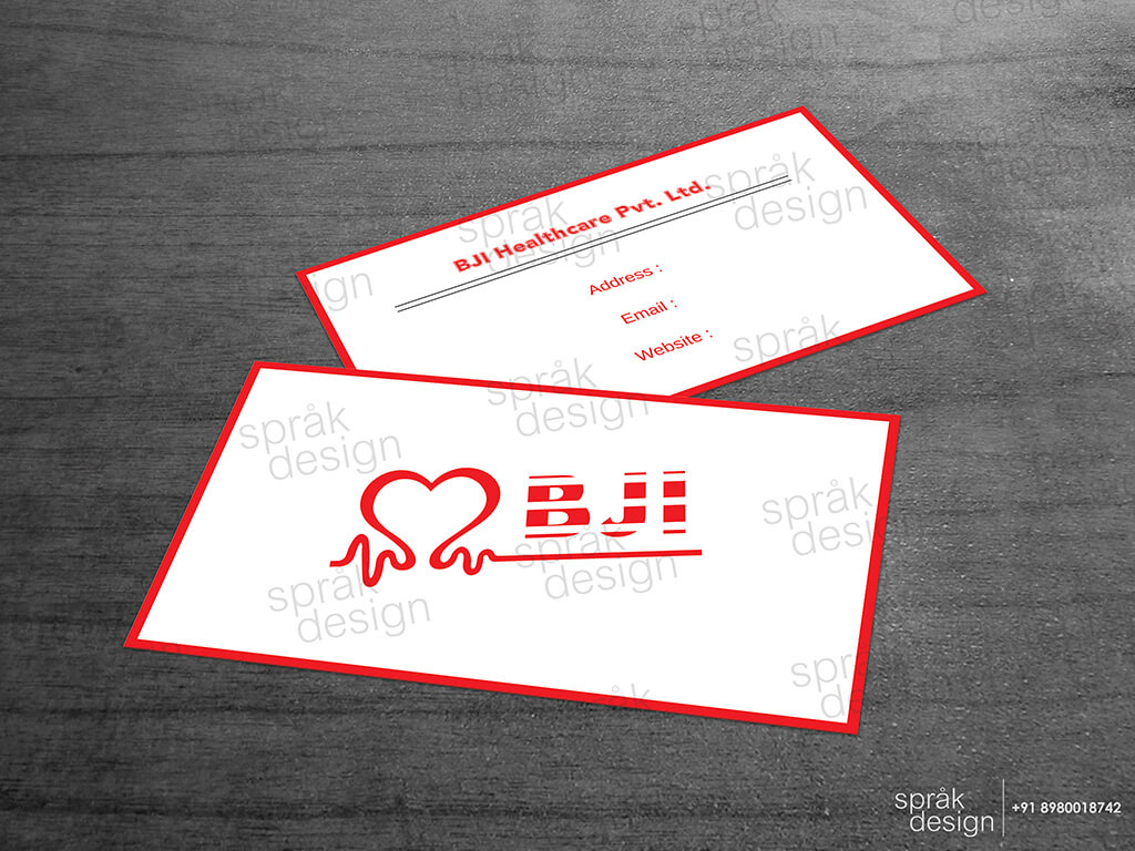 BJI Healthcare Visiting Card Design