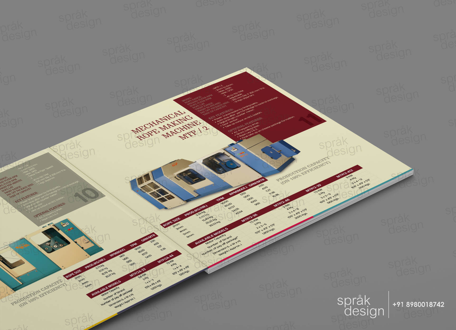 MTPL Brochure Design For Rope Making Machine