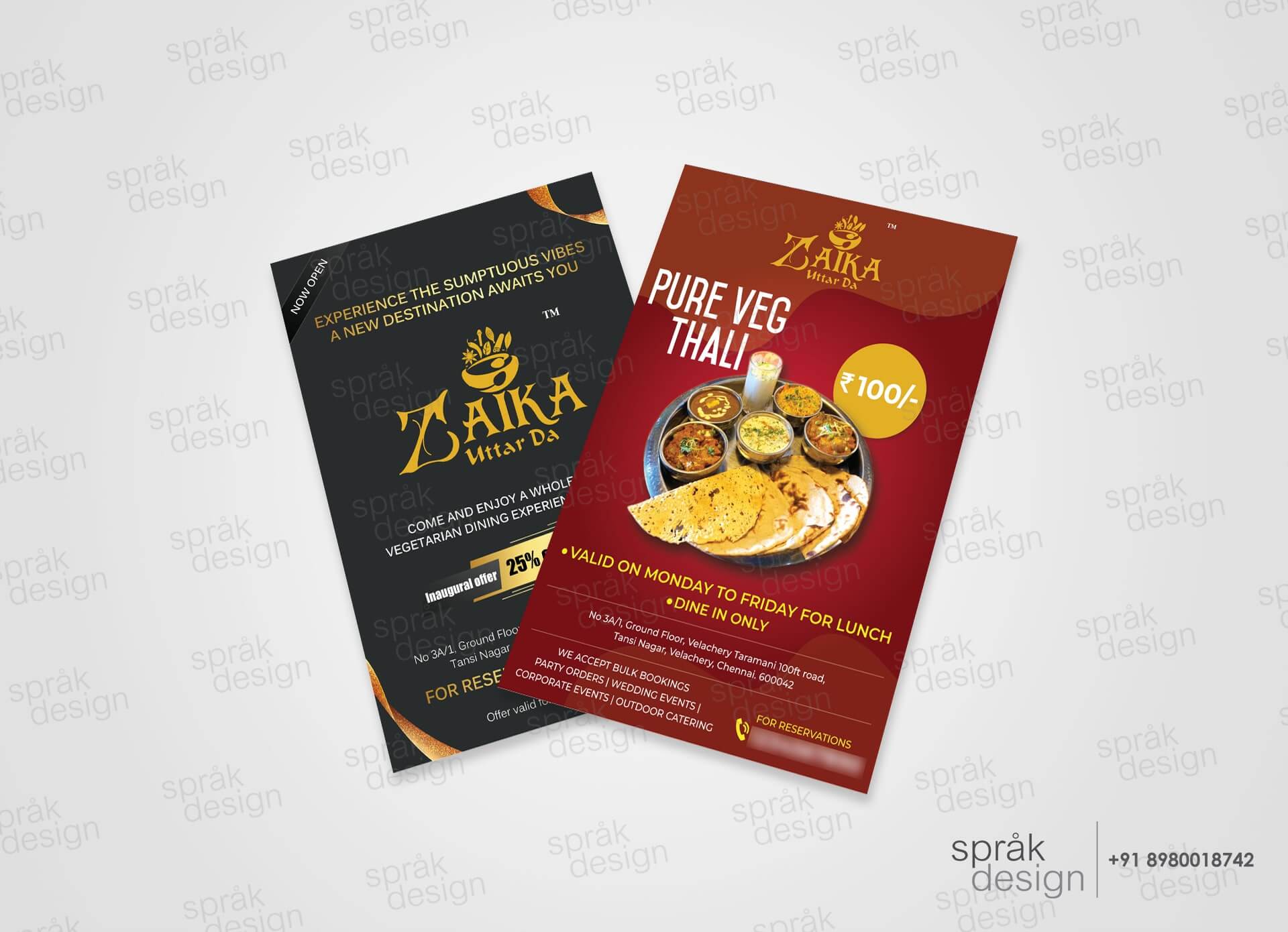 Zaika Uttar Da Flyer Design