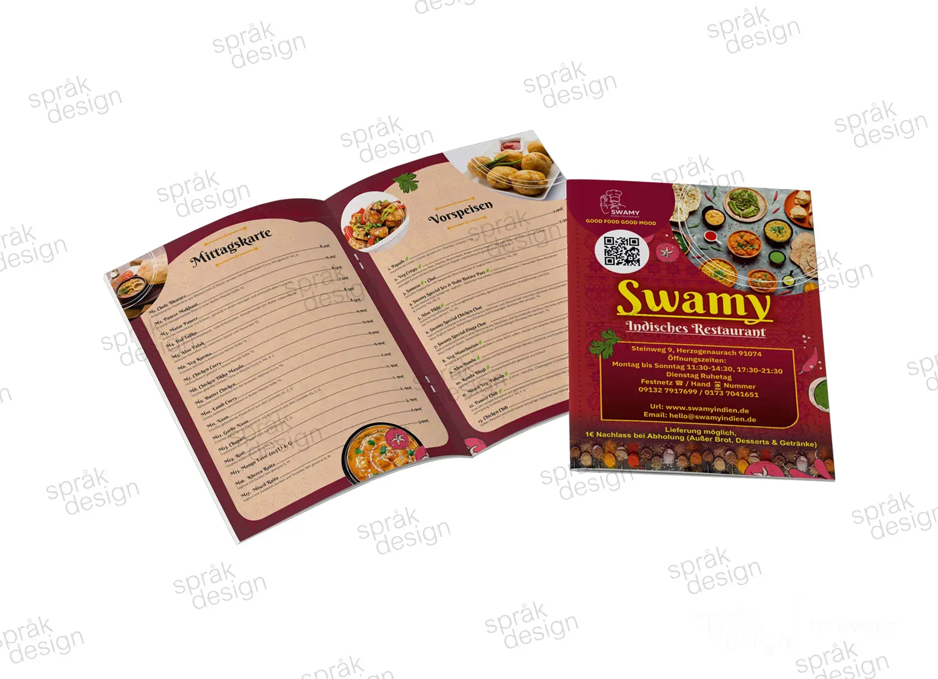 Swamy Restaurant-Menu Design